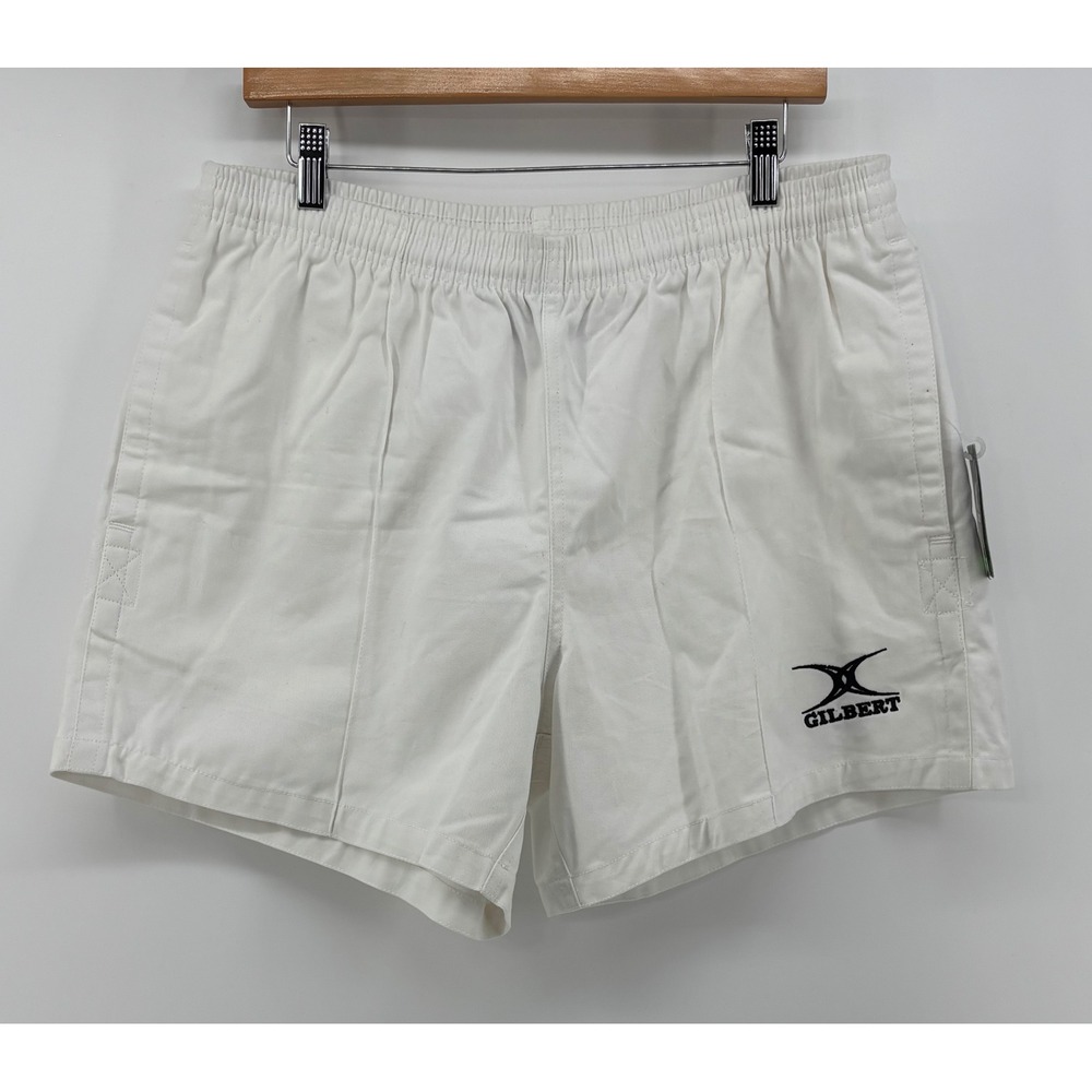 Gilbert Rugby Shorts Men's XL White Kiwi Pro Cotton NWT